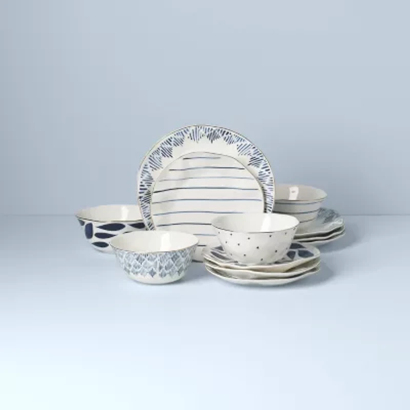Lenox Blue Bay 12-pc. Porcelain Dinnerware Set