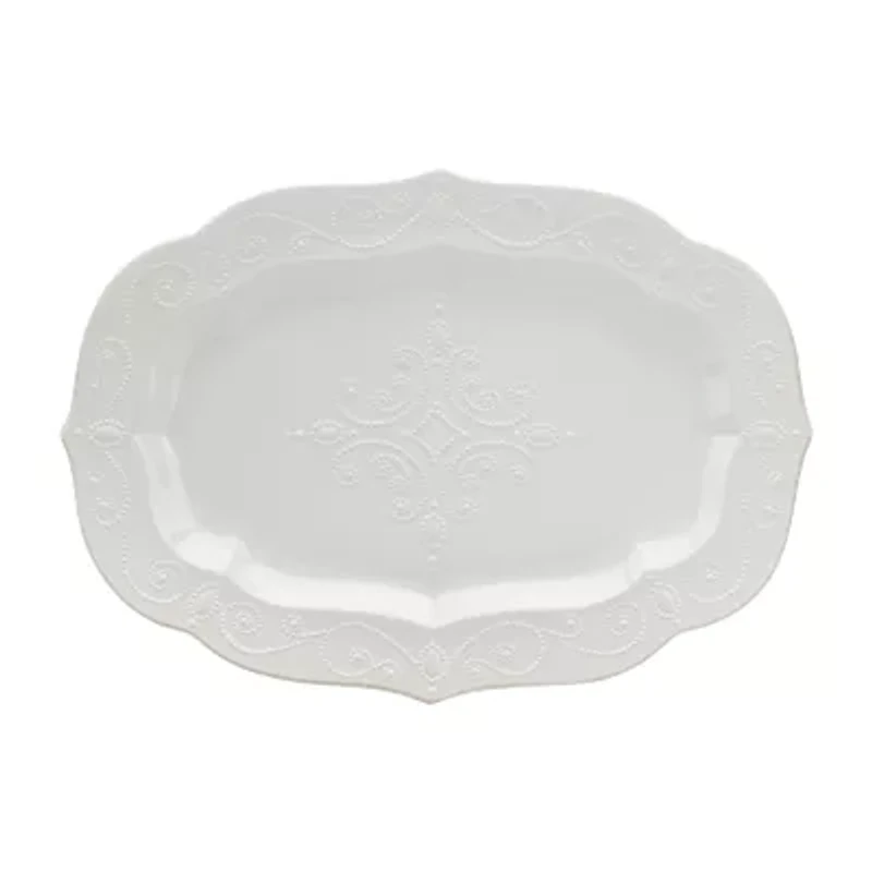 Lenox French Perle White Stoneware Serving Platter