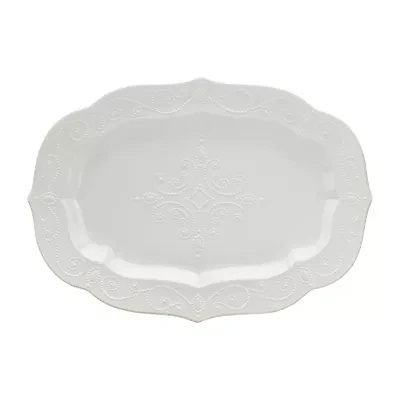 Lenox French Perle White Stoneware Serving Platter