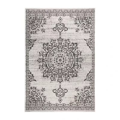 Nicole Miller Country Azalea Medallion UV Protection Washable Outdoor Rectangular Area Rug