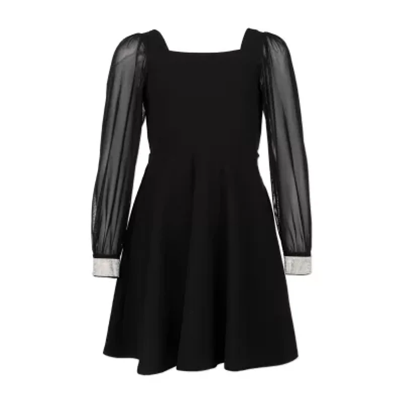 Speechless Big Kid Girls Long Sleeve A-Line Dress