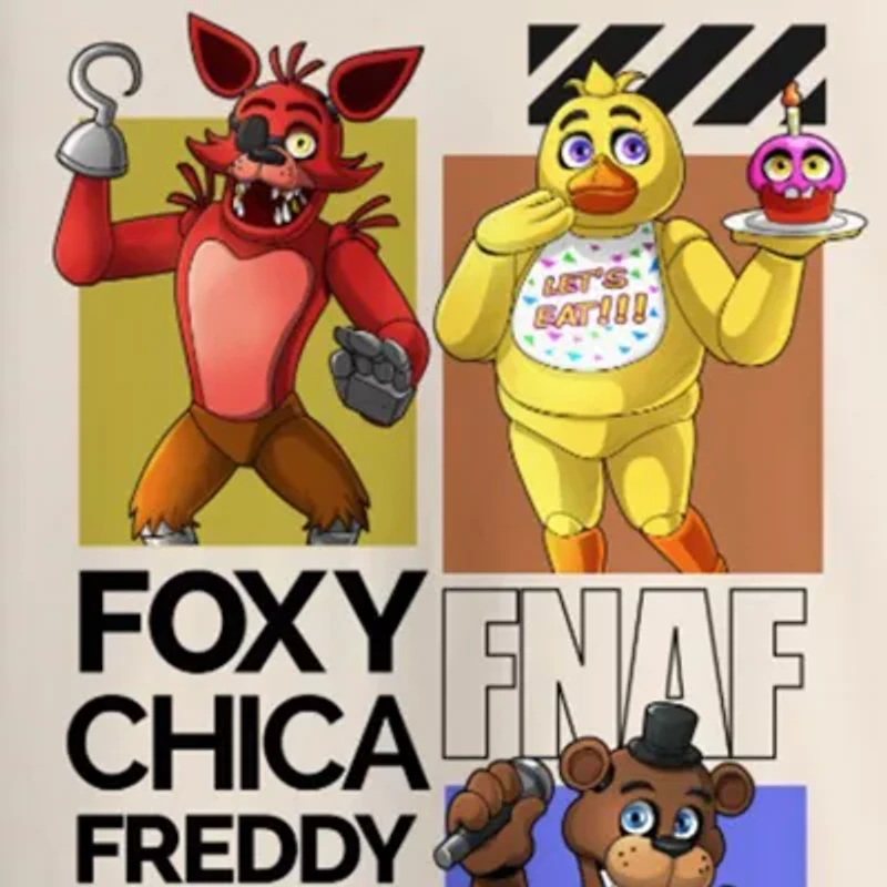 Little & Big Kid Boys Crew Neck Short Sleeve Regular Fit Five Nights at Freddys Graphic T-Shirt