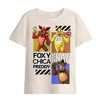 Little & Big Kid Boys Crew Neck Short Sleeve Regular Fit Five Nights at Freddys Graphic T-Shirt