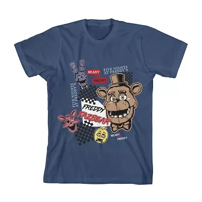 Little & Big Kid Boys Crew Neck Short Sleeve Regular Fit Five Nights at Freddys Graphic T-Shirt