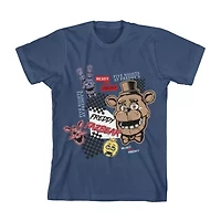 Little & Big Kid Boys Crew Neck Short Sleeve Regular Fit Five Nights at Freddys Graphic T-Shirt