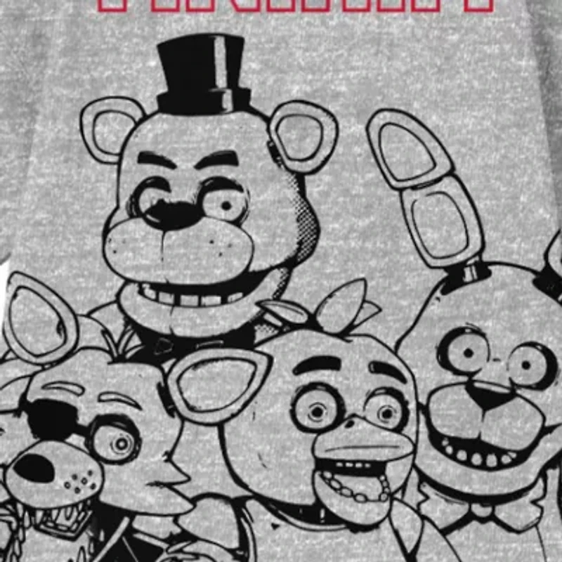 Little & Big Kid Boys Crew Neck Short Sleeve Oversized Five Nights at Freddys Graphic T-Shirt