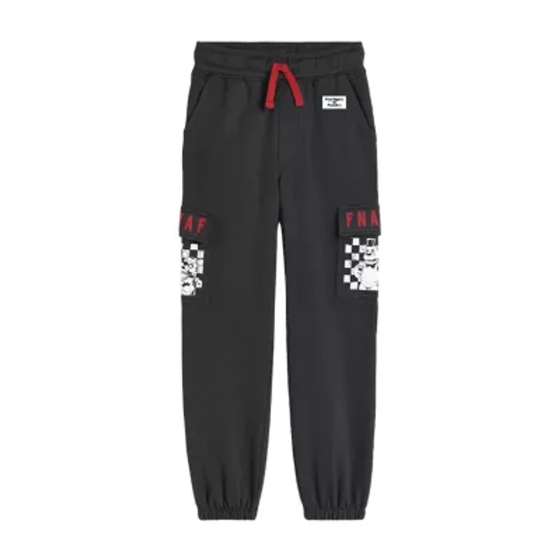 Little & Big Kid Boys Cuffed Regular Fit Five Nights at Freddys Fleece Jogger Pant