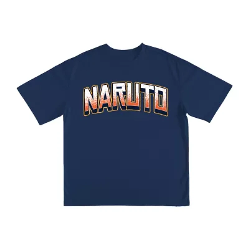 Little & Big Kid Boys Crew Neck Short Sleeve Oversized Naruto Graphic T-Shirt