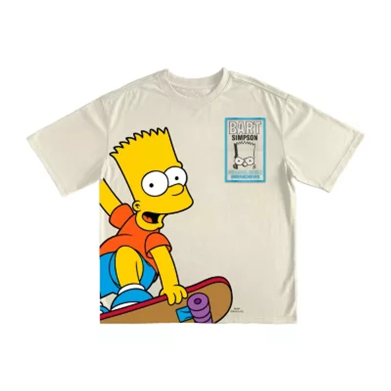 Little & Big Kid Boys Crew Neck Short Sleeve Oversized The Simpsons Graphic T-Shirt