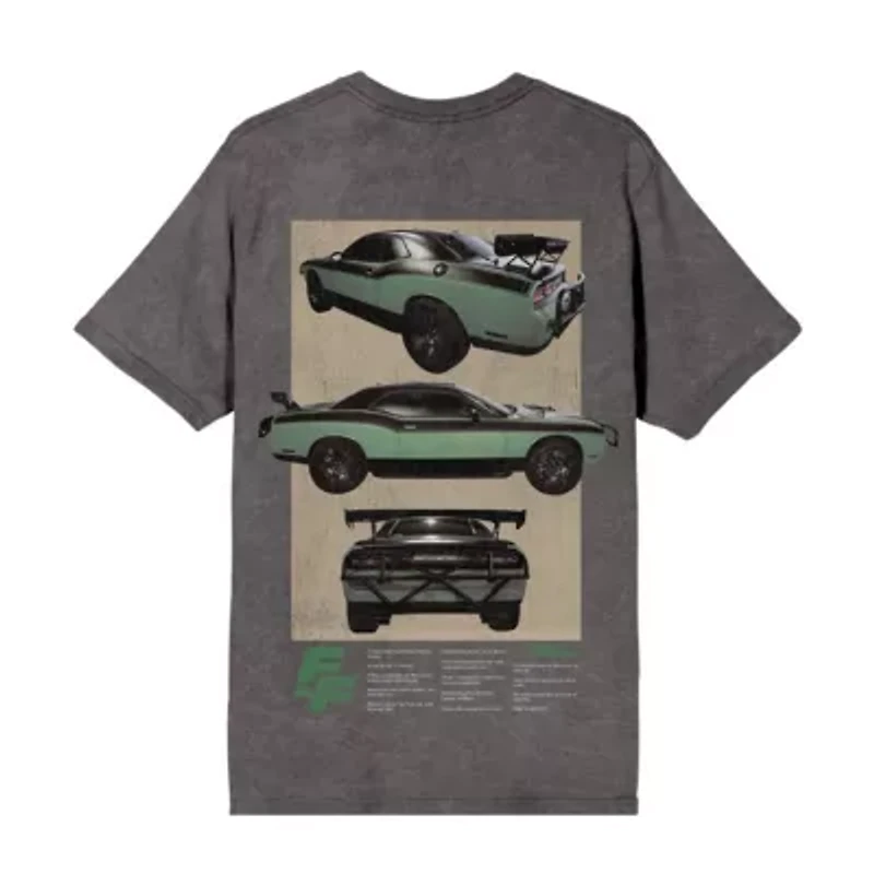 Mens Crew Neck Short Sleeve Regular Fit Graphic T-Shirt