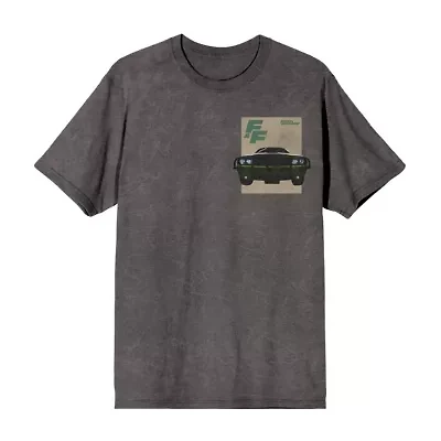 Mens Crew Neck Short Sleeve Regular Fit Graphic T-Shirt