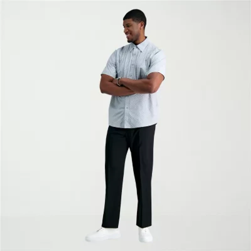 Haggar Premium Comfort Expandable Waist Mens Classic Fit Big and Tall Dress Flat Front Pant