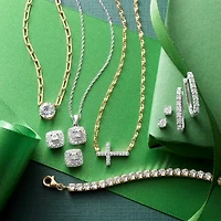 Yes, Please! Womens Lab Created White Sapphire Sterling Silver Pendant