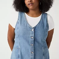 Levi's® Womens V Neck Button-Down Shirt