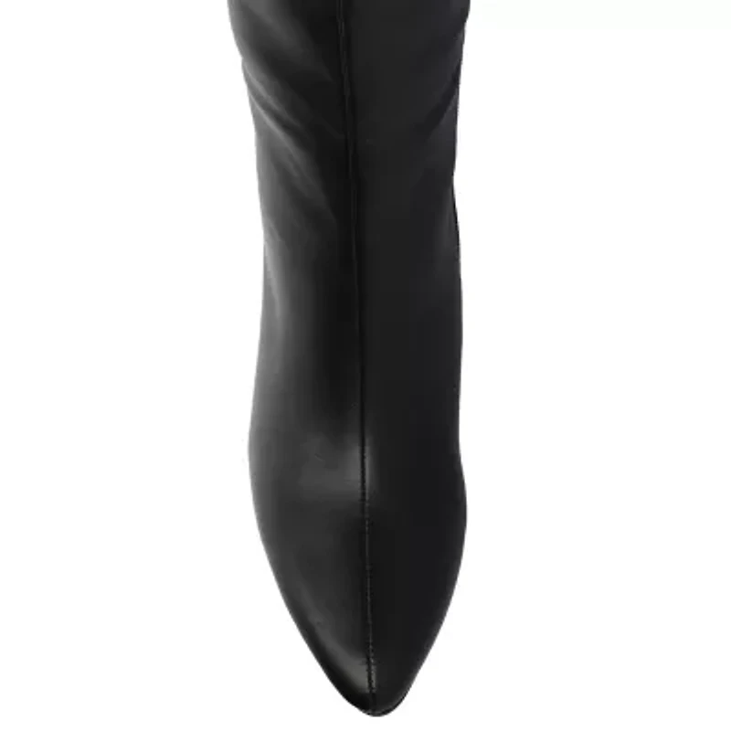 Journee Collection Womens Ameylia-Wc Wide Calf Block Heel Dress Boots