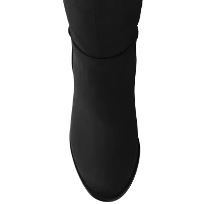 Journee Collection Womens Alyza Stacked Heel Over the Knee Boots