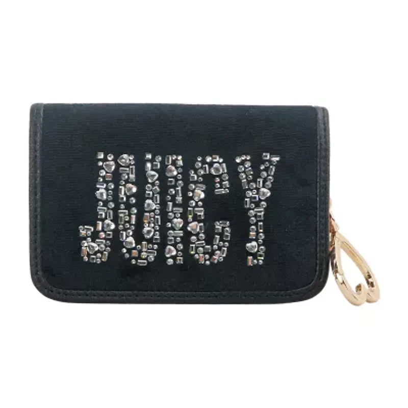 Juicy By Couture Shine Bright Velour Womens Bifold Wallet