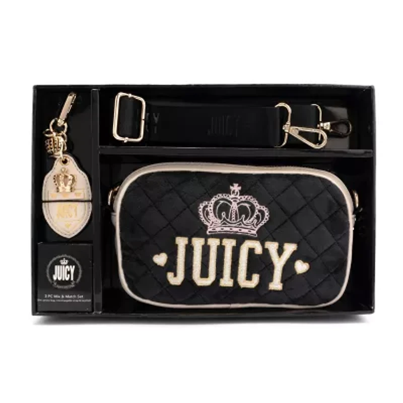 Juicy By Couture Crowning Glory Velour Slim Crossbody Bag