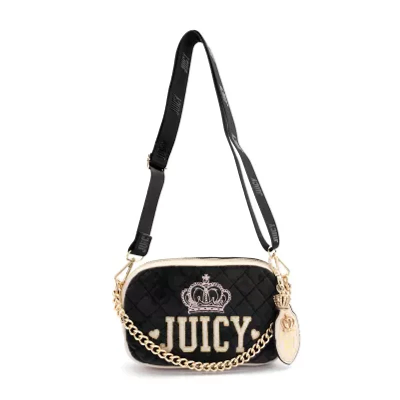 Juicy By Couture Crowning Glory Velour Slim Crossbody Bag