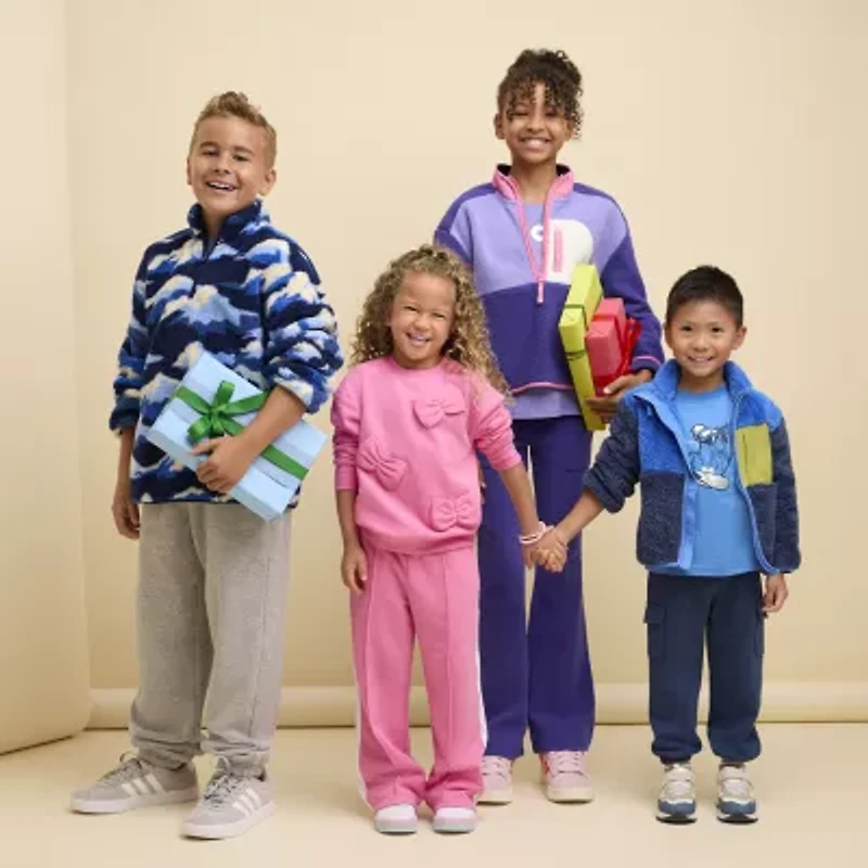 Xersion Little & Big Kid Girls Mock Neck Long Sleeve Active Quarter-Zip Pullover