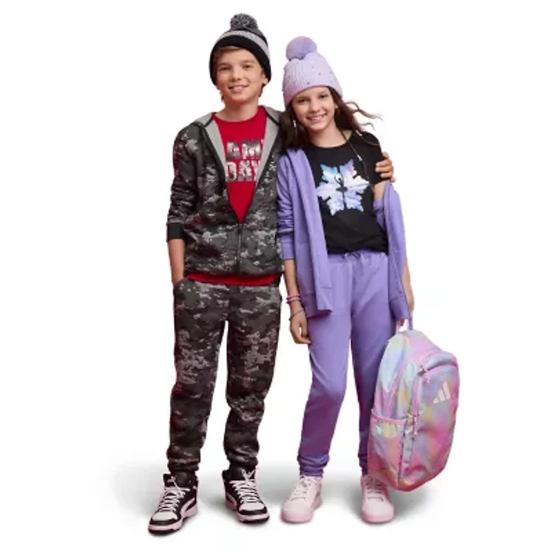 Xersion Super Soft Little & Big Kid Girls Long Sleeve Fleece Zipper Active Hoodie