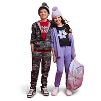 Xersion Super Soft Little & Big Kid Girls Cuffed Mid Rise Regular Fit Fleece Jogger Pant