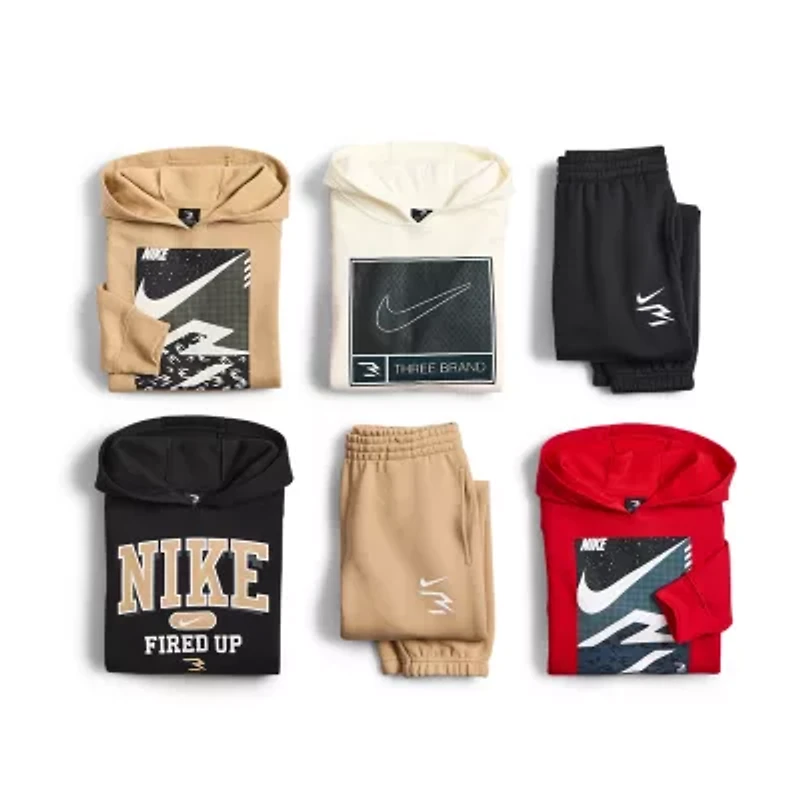 Nike 3BRAND by Russell Wilson Big Kid Boys Cuffed Mid Rise Regular Fit Jogger Pant