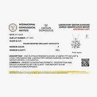 Grown Gorgeous (F, Vs2) Womens 2 1/4 CT. T.W. Lab-Grown Diamond 14K Gold or Platinum Round 18 Inch Pendant Necklace