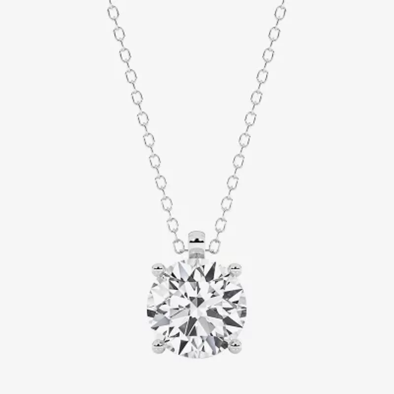 Grown Gorgeous (F, Vs2) Womens 2 1/4 CT. T.W. Lab-Grown Diamond 14K Gold or Platinum Round 18 Inch Pendant Necklace