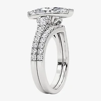 Grown Gorgeous (F,Vs2) Womens 3 5/8 Ct. T.W. Lab White Diamond 14K Gold or Platinum Marquise Side Stone Bridal Set
