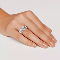 Grown Gorgeous Vs2, F Womens 4 1/4 CT. T.W. Lab White Diamond 14K Gold or Platinum Round Side Stone Bridal Set