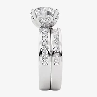 Grown Gorgeous Vs2, F Womens 4 1/4 CT. T.W. Lab White Diamond 14K Gold or Platinum Round Side Stone Bridal Set