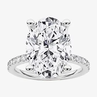 Grown Gorgeous (F, Vs2) Womens 4 7/8 Ct. T.W. Lab White Diamond 14K Gold or Platinum Oval Side Stone Engagement Ring
