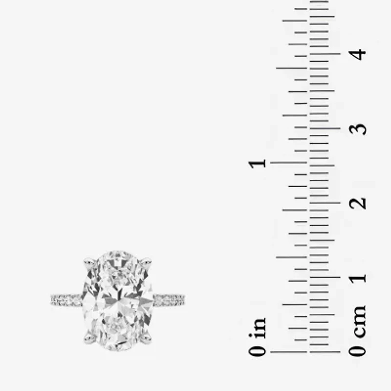 Grown Gorgeous (F, Vs2) Womens 4 7/8 Ct. T.W. Lab White Diamond 14K Gold or Platinum Oval Side Stone Engagement Ring