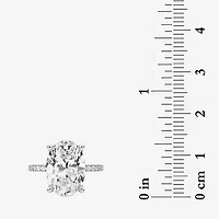 Grown Gorgeous (F, Vs2) Womens 4 7/8 Ct. T.W. Lab White Diamond 14K Gold or Platinum Oval Side Stone Engagement Ring