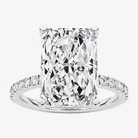 Grown Gorgeous (F,Vs2) Womens 4 7/8 Ct. T.W. Lab White Diamond 14K Gold Rectangular Side Stone Engagement Ring