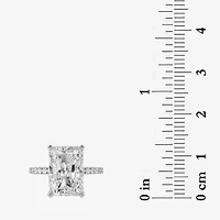 Grown Gorgeous (F,Vs2) Womens 4 7/8 Ct. T.W. Lab White Diamond 14K Gold Rectangular Side Stone Engagement Ring