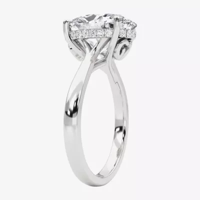Grown Gorgeous (F, Vs2) Womens 3 1/2 CT. T.W Lab White Diamond 14K Gold or Platinum Oval Engagement Ring