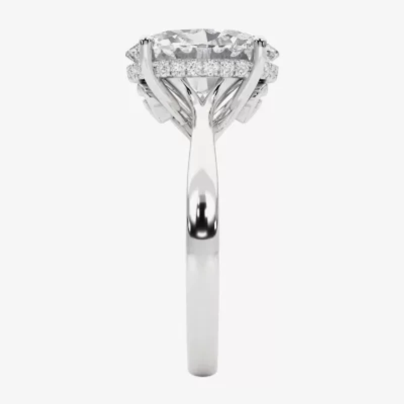 Grown Gorgeous (F, Vs2) Womens 3 1/2 CT. T.W Lab White Diamond 14K Gold or Platinum Oval Engagement Ring