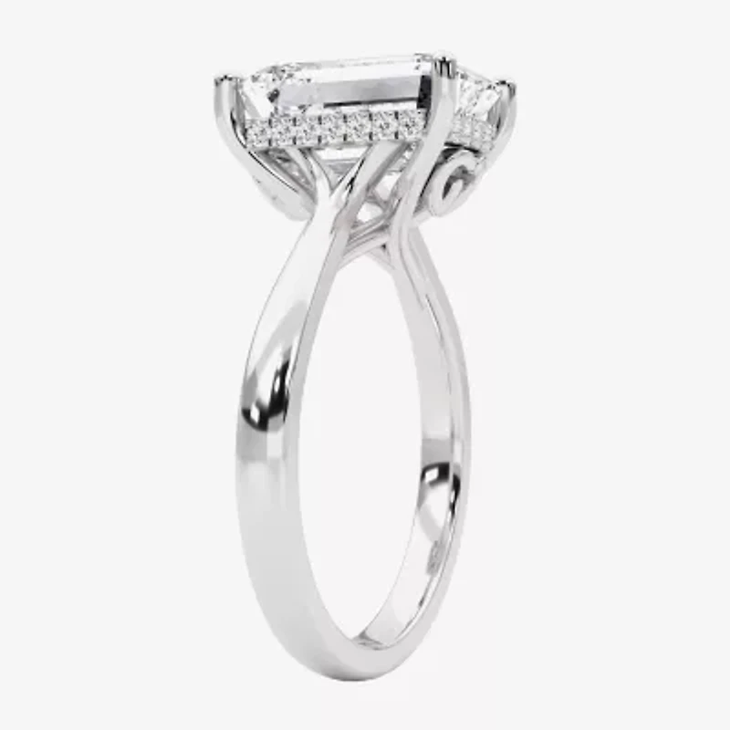 Grown Gorgeous F, Vs2 Womens 3 1/2 CT. T.W Lab White Diamond 14K Gold or Platinum Radiant-cut Engagement Ring