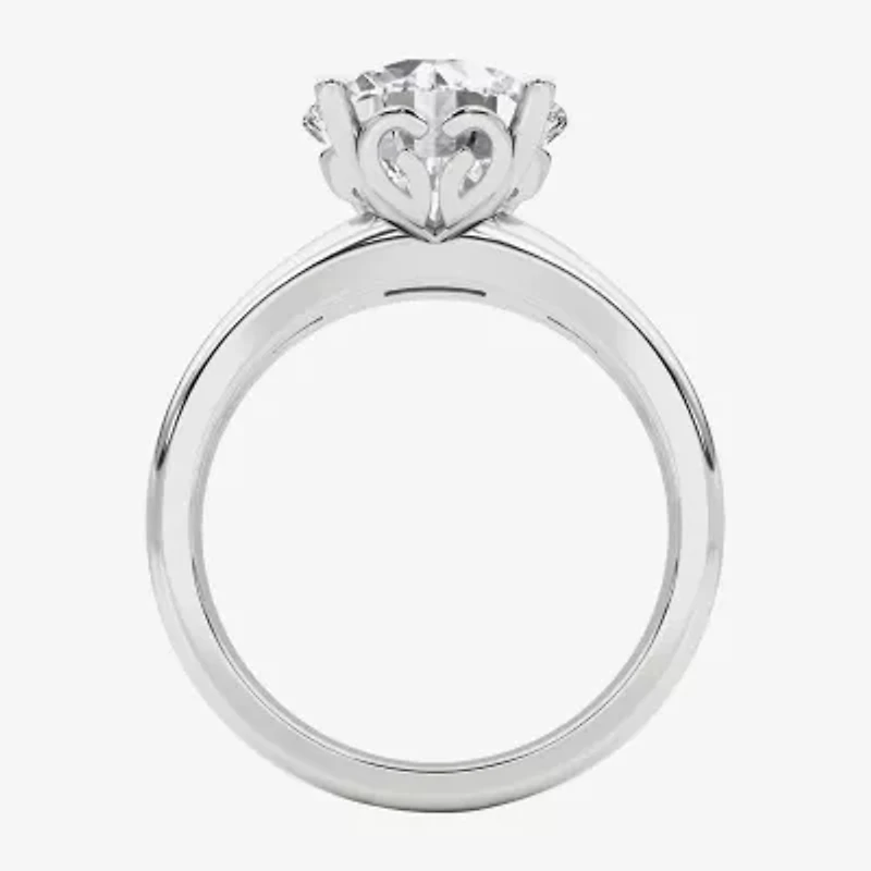 Grown Gorgeous (F,Vs2) Womens 3 3/8 Ct. Lab White Diamond 14K Gold or Platinum Round Solitaire Engagement Ring