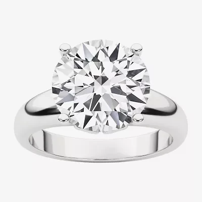 Grown Gorgeous (F,Vs2) Womens 3 3/8 Ct. Lab White Diamond 14K Gold or Platinum Round Solitaire Engagement Ring
