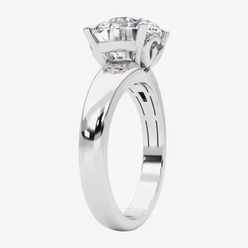 Grown Gorgeous (F,Vs2) Womens 3 3/8 Ct. Lab White Diamond 14K Gold or Platinum Round Solitaire Engagement Ring