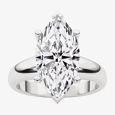 Grown Gorgeous (F,Vs2) Womens 3 3/8 Ct. Lab White Diamond 14K Gold or Platinum Marquise Solitaire Engagement Ring