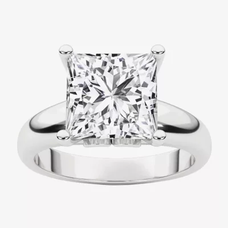 Grown Gorgeous (F,Vs2) Womens 3 3/8 Ct. Lab White Diamond 14K Gold or Platinum Princess-cut Solitaire Engagement Ring