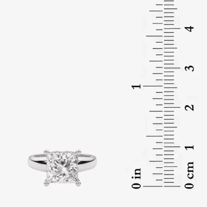 Grown Gorgeous (F,Vs2) Womens 3 3/8 Ct. Lab White Diamond 14K Gold or Platinum Princess-cut Solitaire Engagement Ring