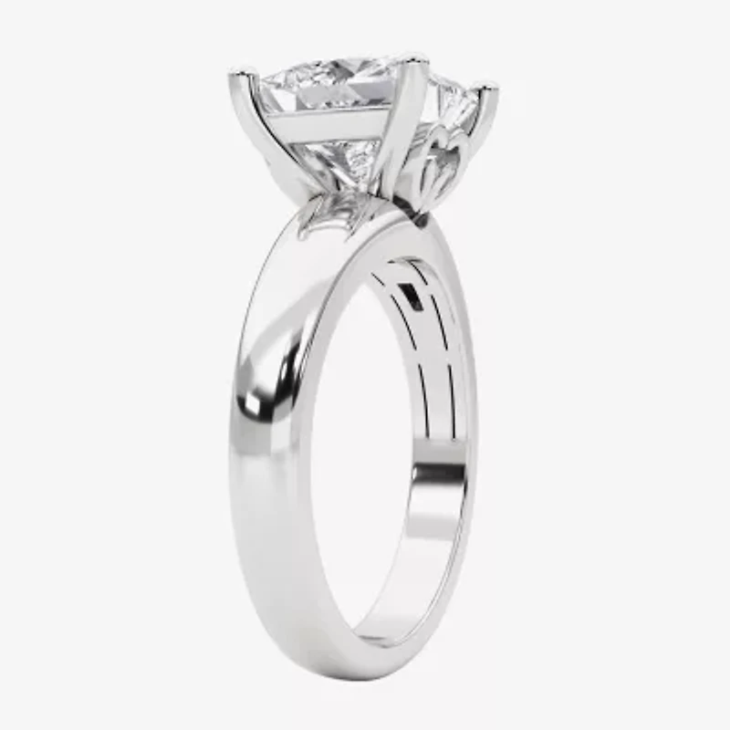 Grown Gorgeous (F,Vs2) Womens 3 3/8 Ct. Lab White Diamond 14K Gold or Platinum Princess-cut Solitaire Engagement Ring