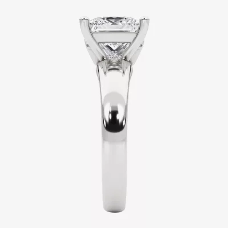 Grown Gorgeous (F,Vs2) Womens 3 3/8 Ct. Lab White Diamond 14K Gold or Platinum Princess-cut Solitaire Engagement Ring