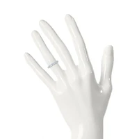 Womens 2MM 1/4 CT. T.W. Natural White Diamond Sterling Silver Band