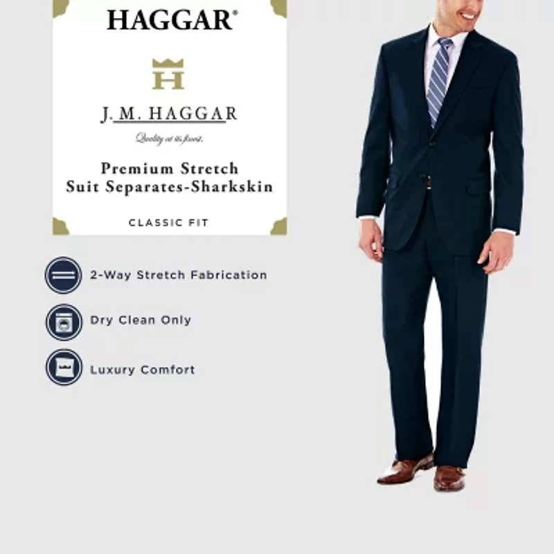 Haggar JMH Premium Stretch Mens Classic Fit Pleated Front Suit Pant